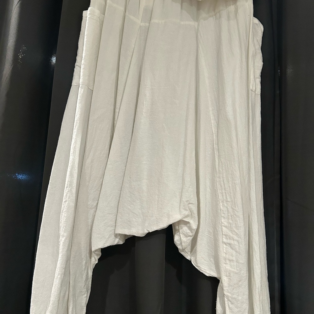 White Harem Pants